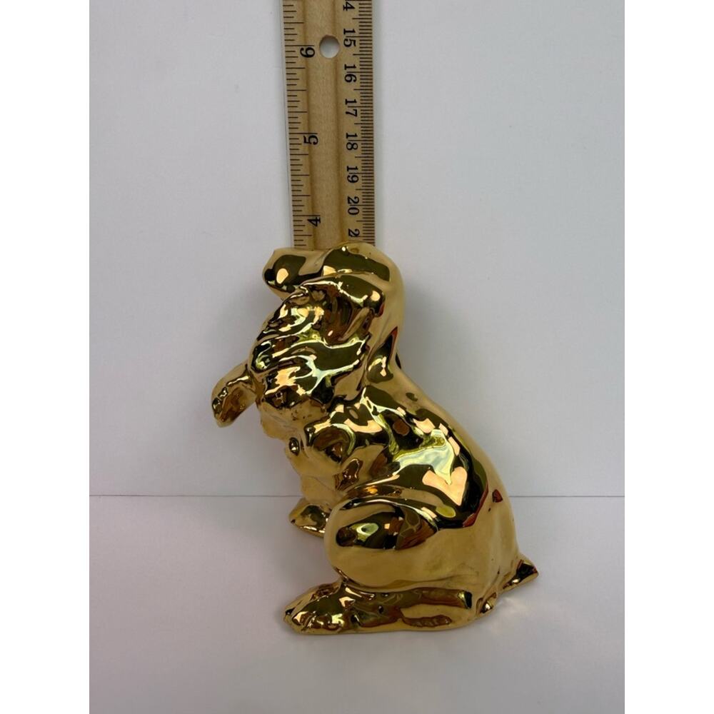 Vintage Rookwood 24K Gold Finish Cocker Spaniel Figure Paperweight 1985 Dog #126 - Picture 10 of 10